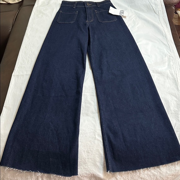 Zara The Patch Pocket Marine Jeans Size 2 - Picture 3 of 11